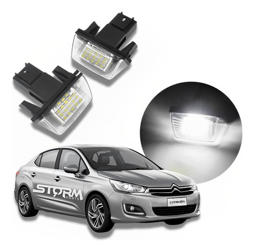 Kit Luz De Placa Em Led Citroen C4 Lounge Par Iluminação