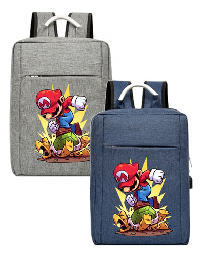 Maleta Morral Mario Bros Hongo  Maletín Bolso Backpack 