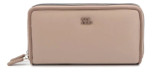 Billetera Doble Xl Extra Large Finn Otoño Invierno 2025 Taupe
