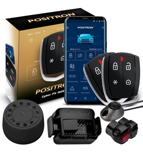 Alarme Automotivo Pósitron Px360 Bluetooth Carro Px 360