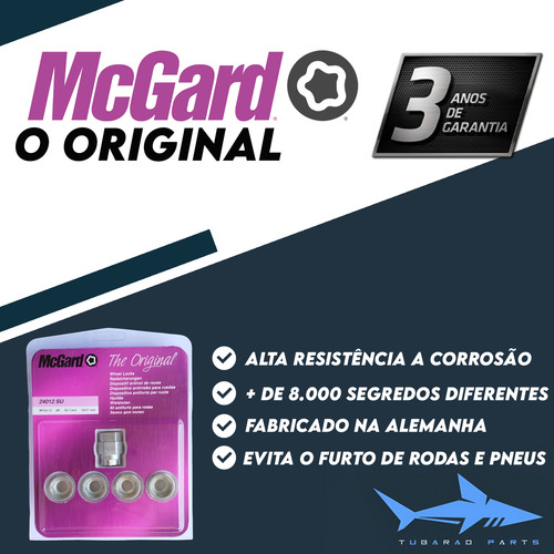 Kit Antifurto De Rodas Byd Dolphin Com Capas Pretas Mcgard