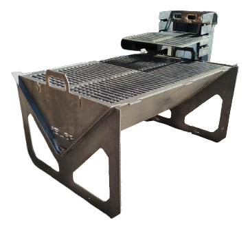 Asador Portatil Desarmable Grande (44cmx76cm) Negro