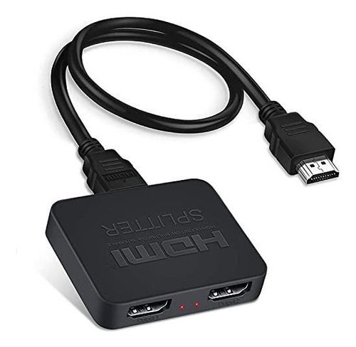 1080p Hdmi Switch 1 In 2 Out Divisor Black Cable Adapter