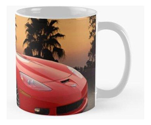 Taza Chevrolet C6 Corvette 'rojo Zr1' Calidad Premium