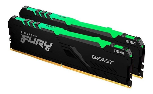 Memória Kingston HyperX Fury Beast RGB 16GB 2x8GB 3200Mhz