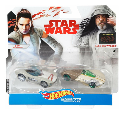 Star Wars Hot Wheels Set 4 Autos Diecast Rey Kylo Luke Snoke