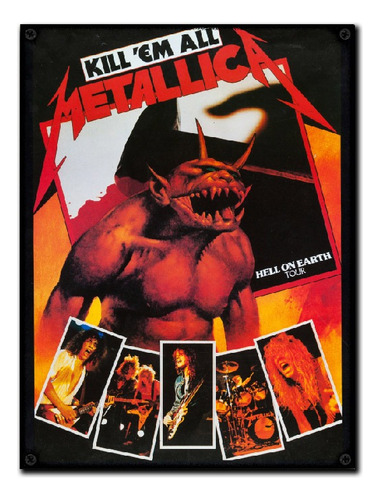 #286 - Cuadro Vintage 30 X 40 - Metallica - Música - Rock