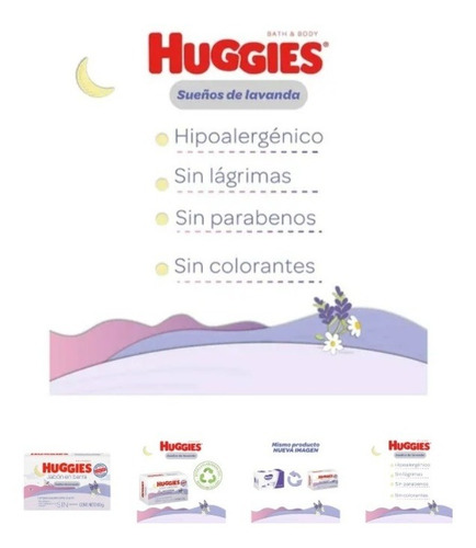 Jabon Bebe Huggies Relajante Sin Parabenos Antes De Dormir