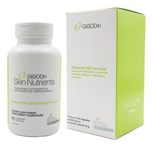 Imagen 1 de 2 de Glisodin Skin Nutrients Brightening Formula 90 Cáps Original
