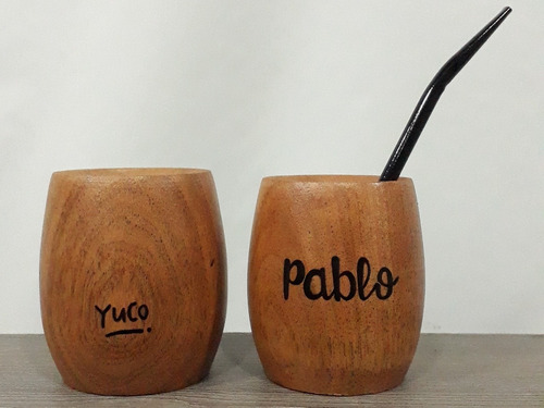 Imagen 6 de 10 de Mate Algarrobo Huevito Yuco +bombilla (opción Personalizado)
