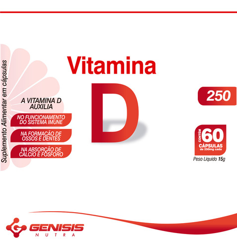 Vitamina D 60 Cápsulas Genisis Nutra