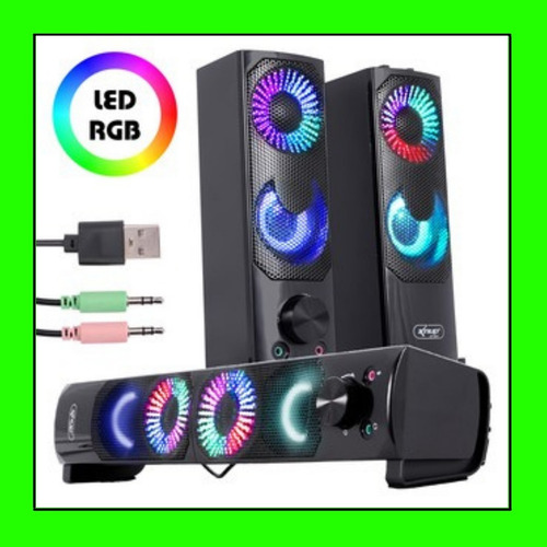 Imagem 1 de 4 de Caixa De Som P/ Pc Notebook 12w Rms Kp6041 Knup Sound Bar