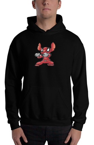 Sudadera Deadpool Stich. Wade Wilson. Lilo. Chimichanga.