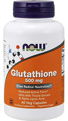 Ahora Suplementos, Glutatión 500 Mg, Con Extracto De Cardo M