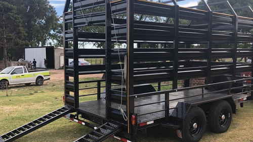 Trailer Ganadero Para Ganado Caballos Desmontable Tractor