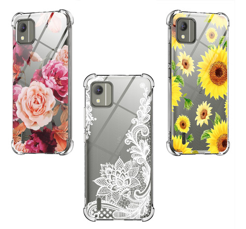 Funda Para Nokia C110 (paquete De 3), Tpu Suave Y Transparen