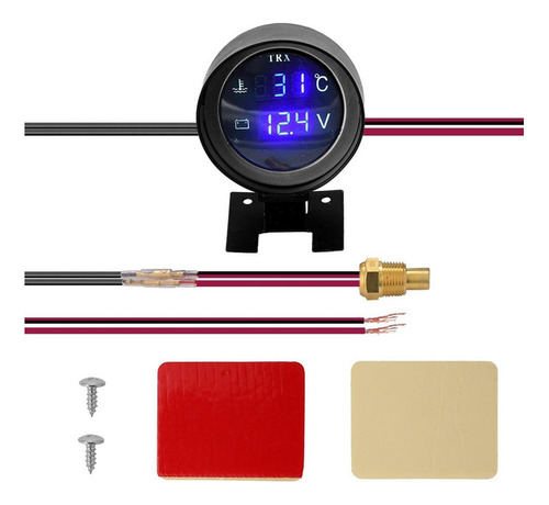 Voltímetro + Marcador De Temperatura Automotriz Universal