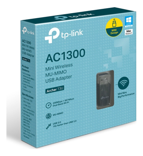 Adaptador Usb Wifi Tp-link Archer T3u Dual Band Ac1300