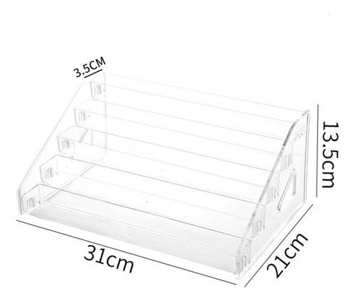 Soporte De Acrílico Para Esmalte De Uñas, 5 Capas