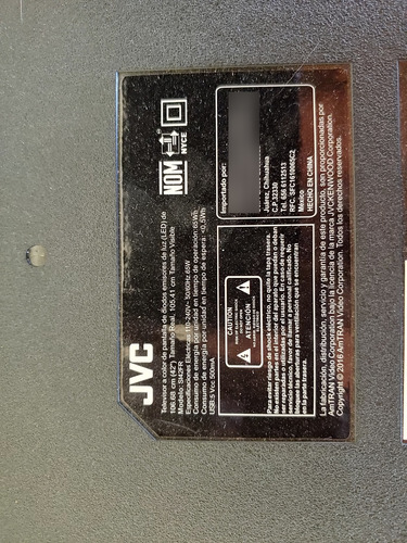 Tarjeta Main De Pantalla Jvc Si42fr / Code Cv816-n42 (Usado)