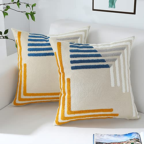 Boho Throw Pillow Covers 20x20 Set Of 2 Neutral Accent ...