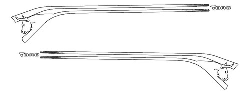 Adesivo Fiat Toro Faixa Lateral Touro Branco Tor27