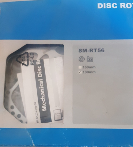 Imagen 2 de 2 de Disco Rotor Shimano 180mm 6 Tornillo .