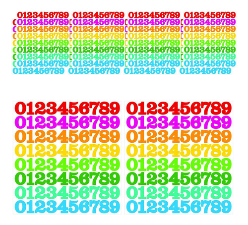 Número 800x Pegatizas Multifunción Etiquetas De Multicolor