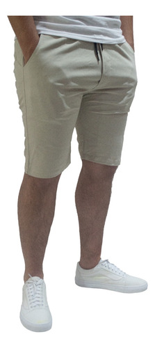 Bermuda Hombre Gabardina Pantalon Corto No Cargo Más Colores