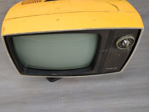 Televisão Antiga Philco Para Colecionador Amarela