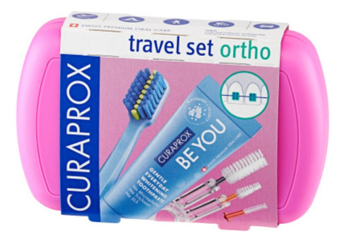 Curaprox Travel Kit Ortho Rosado
