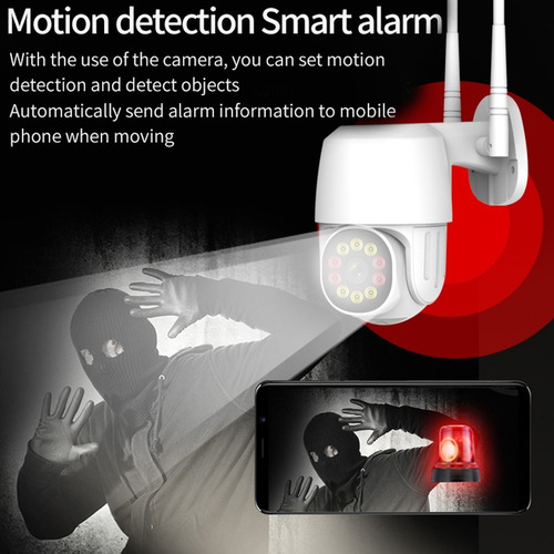 Cámara De Seguridad Wifi Exterior 6 Led De Iluminación 1080p