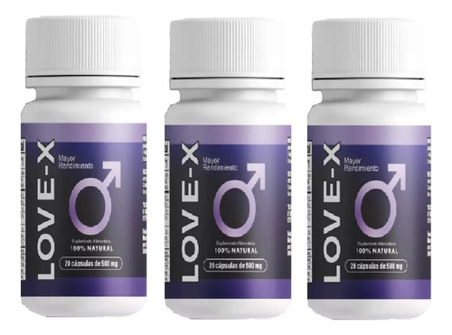 Suplemento Alimenticio Love-x 20 Capsulas Sfn 3 Pack 