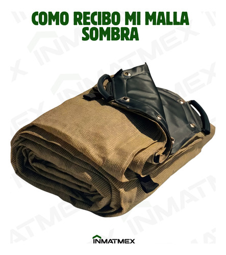 Malla 90% Sombra 6x4 Beige Reforzada Lista Para Colocar