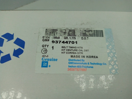Kit De Tiempo Chevrolet Spark Original Gm