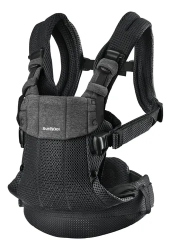 Canguru Babybjörn Harmony De Malha 3d Ergonômico Negro
