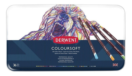 36 Lapices De Colores Derwent, Caja Metalica (xmp)