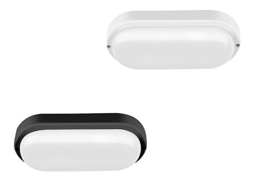 Tortuga Led Exterior Oval Negra 12w Fría Cálida Garantía