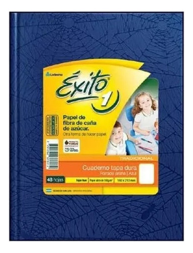 Combo 4 Cuaderno Exito N1 Forrado Tapa Dura 48 Hojas Rayado 