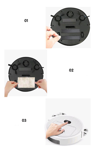 Aspiradora Robot Inteligente Recargable De Bajo Ruido 3 En 1