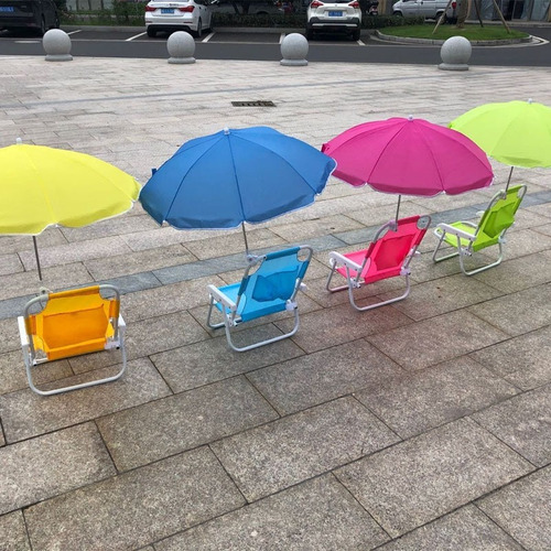 . Silla Plegable Infantil C/paragua Bebes Sol Playa