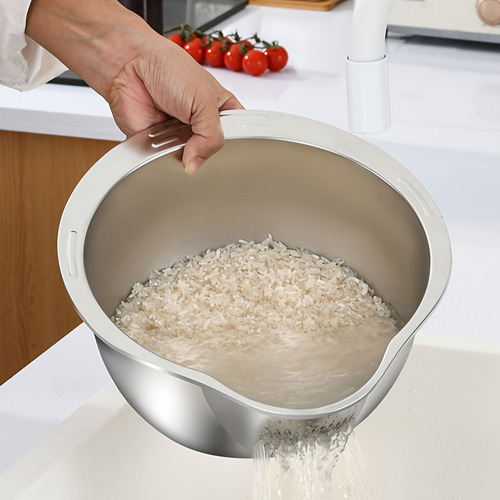 Wu- Colador Cocina 3 En 1, Escurridor Acero Inoxidable Apt
