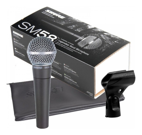 Micrófono Alámbrico Shure Sm58 Metal Color Negro