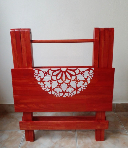 Imagen 2 de 4 de Mesa Plegable Madera Pino 44x48x50