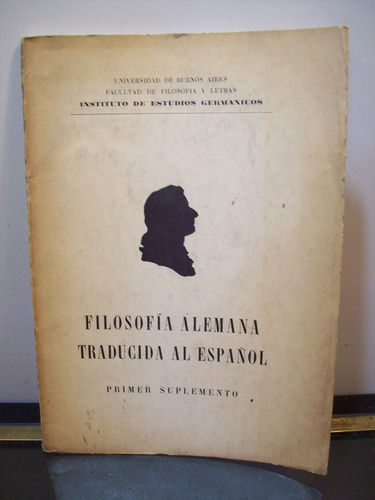 Adp Filosofia Alemana Traducida Al Español Primer Suplemento