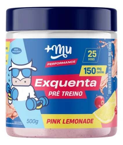 Pré treino +Mu Exquenta Sabor Pink Lemonade Com Cafeína Palatinos...