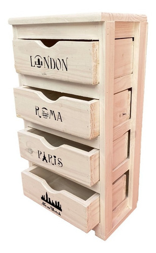 Imagen 2 de 2 de Cajoneras De Madera Patinadas X 4 Envio Gratis