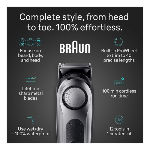 Braun Máquina De Afeitar Eléctrica Todo En Uno Barba, Cuerpo