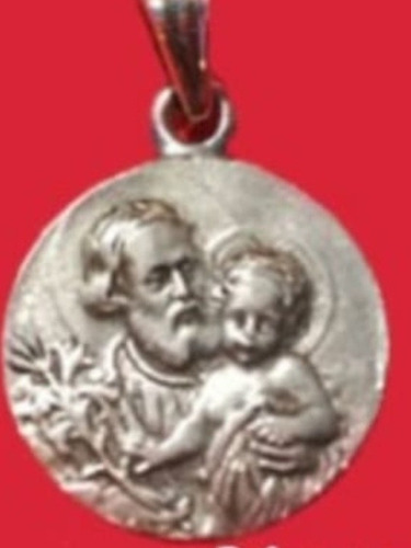 Medalla San José Maciza 24 Mm Plata 925 Kendra Joyas