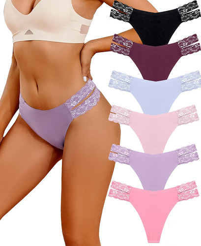 Tangas Sin Costuras Finetoo, Paquete De 6, Ropa Interior Sex